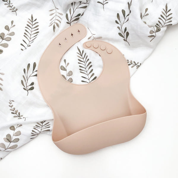 Silicone Catch Bib - Plain Sand