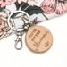 Personalised MUMMA MANTRA or NAME Timber Keyring