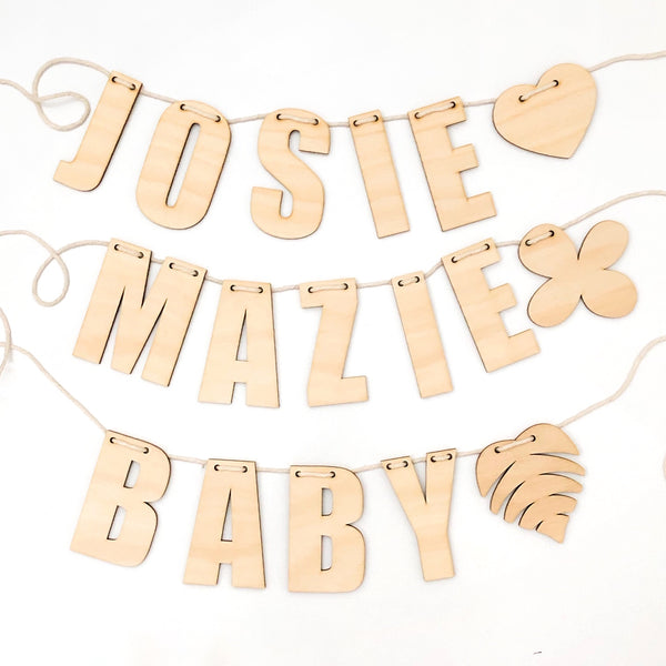 NAME Garland -  - ONE.CHEW.THREE Boutique teething, modern accessories