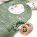 ELEMENTS Silicone and Beech Wood Rattle Teether