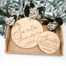Personalised Santa 'Please Stop Here' Sign Set - Christmas Script