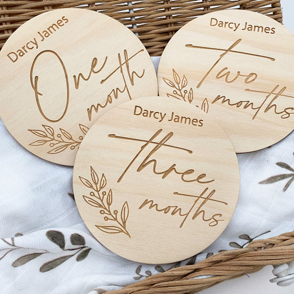 Baby Milestone Plaques - Signature Series