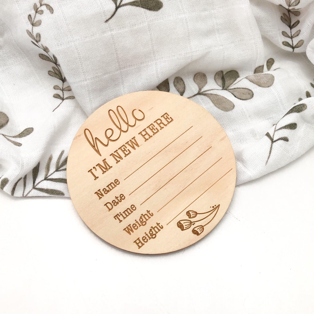 Baby Record Announcement Plaques - Designer series