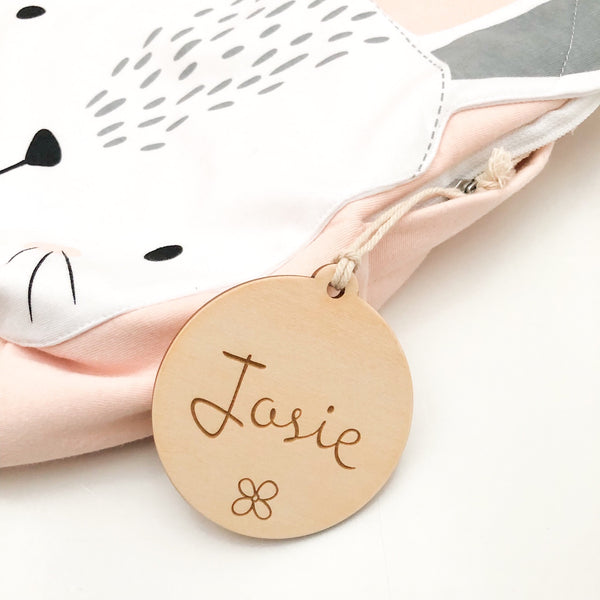 Personalised Bag Tags - Timber - Accessories - ONE.CHEW.THREE Boutique teething, modern accessories