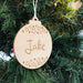 Personalised Christmas baubles - Timber -  - ONE.CHEW.THREE Boutique teething, modern accessories