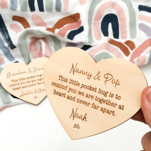 Pocket Hug Timber Plaques -  - ONE.CHEW.THREE Boutique teething, modern accessories