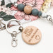 Personalised TEACHER Timber Keyring