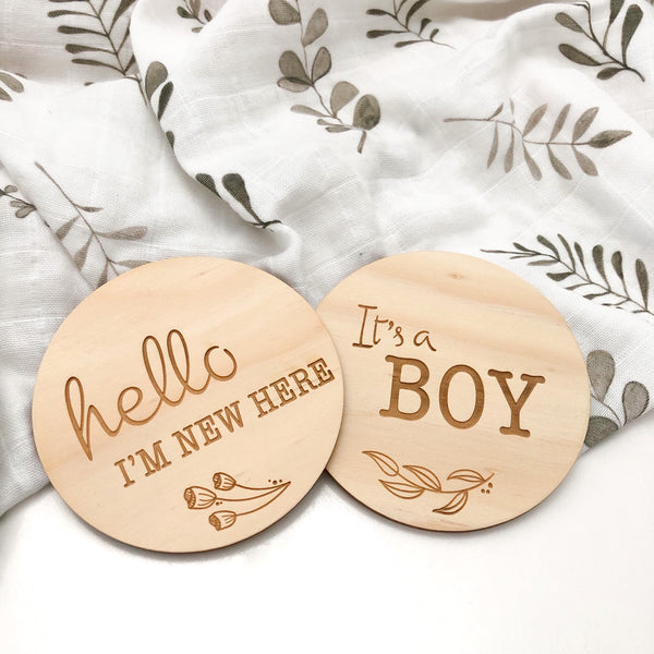 Single Baby and Pregnancy Milestone Plaques - Designer series