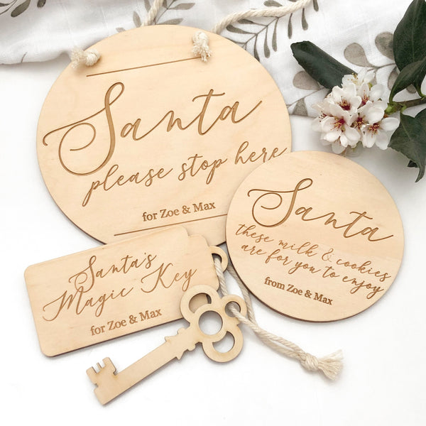 Personalised Christmas Bundle - Santa Sign and Santa's Magic Key set