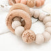 SUMMER Silicone and Beech Wood Rattle Teether