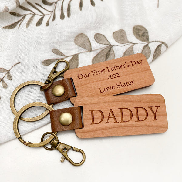 Personalised MY MESSAGE Premium Timber Keyring
