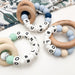 A Personalised Silicone BEEHIVE NAME Teether