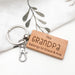 Personalised FAMILY Timber Keyring