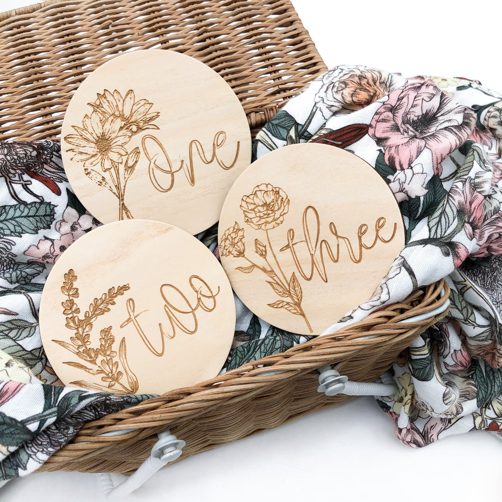 Baby Milestone Plaques - Boho Series (various designs)