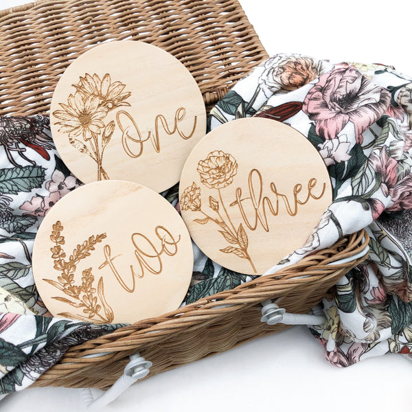 Baby Milestone Plaques - Boho Series (various designs)