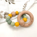 SINGLE RATTLE Silicone and Beech Wood Teether - Australiana Edition