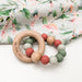 SINGLE RATTLE Silicone and Beech Wood Teether - Australiana Edition