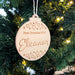 Personalised Christmas baubles - Timber -  - ONE.CHEW.THREE Boutique teething, modern accessories
