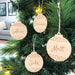 Personalised Christmas baubles - Timber -  - ONE.CHEW.THREE Boutique teething, modern accessories