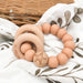 SUMMER Silicone and Beech Wood Rattle Teether