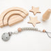 SCANDI Monogram Silicone Dummy Holder - Accessories - ONE.CHEW.THREE Boutique teething, modern accessories