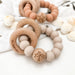 SUMMER Silicone and Beech Wood Rattle Teether