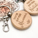 Personalised MUMMA MANTRA or NAME Timber Keyring