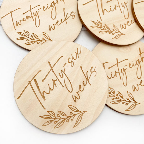 Pregnancy Milestone Plaques - Signature Series