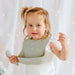 Silicone Catch Bib & Spoon Set - Christmas Foliage