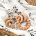 SUMMER Silicone and Beech Wood Rattle Teether