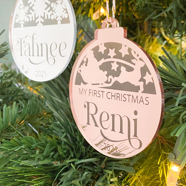 Personalised Christmas baubles - A Christmas Story Mirror