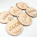 Personalised Bag Tags - Timber - Accessories - ONE.CHEW.THREE Boutique teething, modern accessories