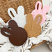 Easter Edition CHOCOLATE BUNNY Silicone Teething Disc