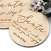 Personalised Santa 'Please Stop Here' Sign Set - Christmas Script