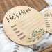 Baby Record Announcement Plaques - Colour Print