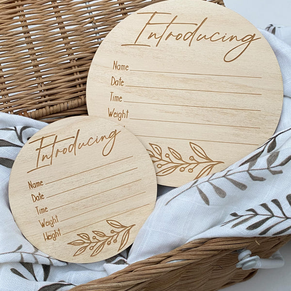 Baby Record Announcement Plaques - Signature series