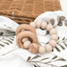 SUMMER Silicone and Beech Wood Rattle Teether
