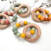 SINGLE RATTLE Silicone and Beech Wood Teether - Australiana Edition