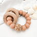 SUMMER Silicone and Beech Wood Rattle Teether