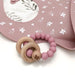 ELEMENTS Silicone and Beech Wood Rattle Teether