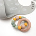 SINGLE RATTLE Silicone and Beech Wood Teether - Australiana Edition