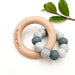 BEEHIVE Silicone and Beech Wood Teether - Teethers - ONE.CHEW.THREE Boutique teething, modern accessories