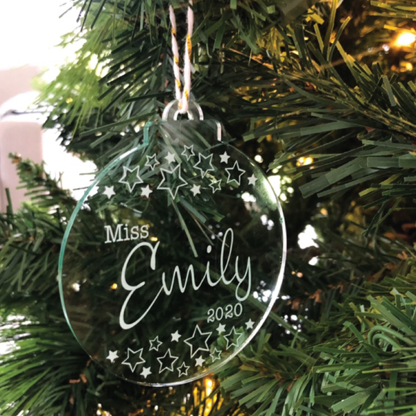 Teacher Christmas Baubles - Personalised