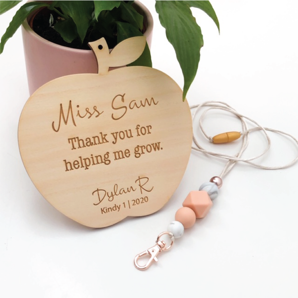 Apple Teacher Appreciation Plaque - Personalised