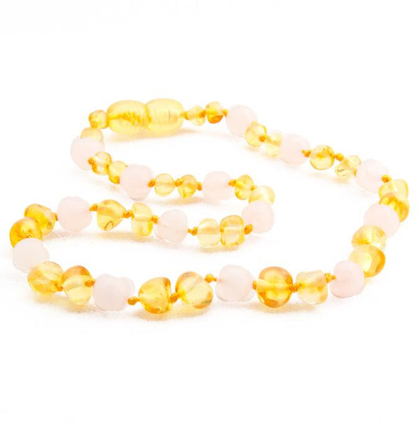 Children's Amber Necklace - LOTUS LOVE -  - ONE.CHEW.THREE Boutique teething, modern accessories