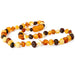 Children's Amber Necklace - MULTI BAROQUE (Raw and Polished) -  - ONE.CHEW.THREE Boutique teething, modern accessories