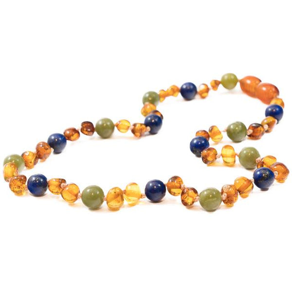 Children's Amber Necklace - WINTER DREAM -  - ONE.CHEW.THREE Boutique teething, modern accessories
