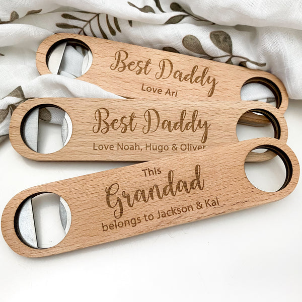 Personalised Timber Bottle Opener