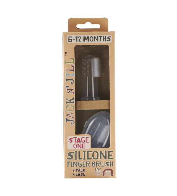 Jack n' Jill Silicone Finger Brush (2 pack) - Stage 1 -  - ONE.CHEW.THREE Boutique teething, modern accessories