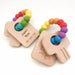 KEYS TO MY HEART Silicone and Beech Wood Teether - Teethers - ONE.CHEW.THREE Boutique teething, modern accessories